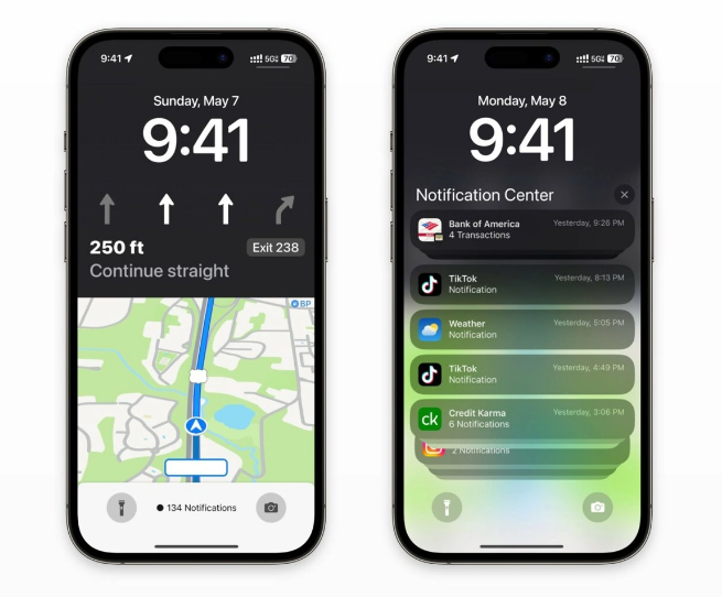 禹州苹果维修服务分享iOS17锁屏地图导航半屏显示长什么样 